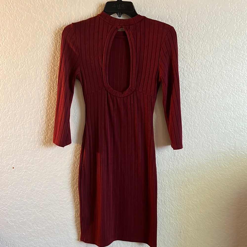 Burgundy body dress